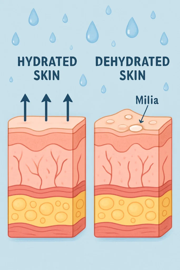 The importance of hydration and milia production Ruislip Manor