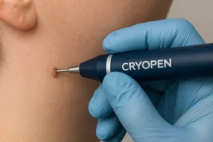 Person receiving skin tag removal Ruislip Manor
